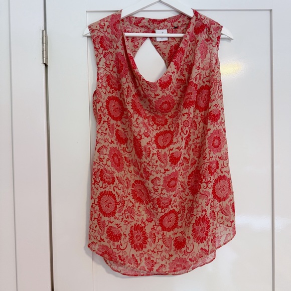 Cabi Vita Tank Style 5037 Floral Cowl Neck Sleeveless Blouse Small - Picture 2 of 7